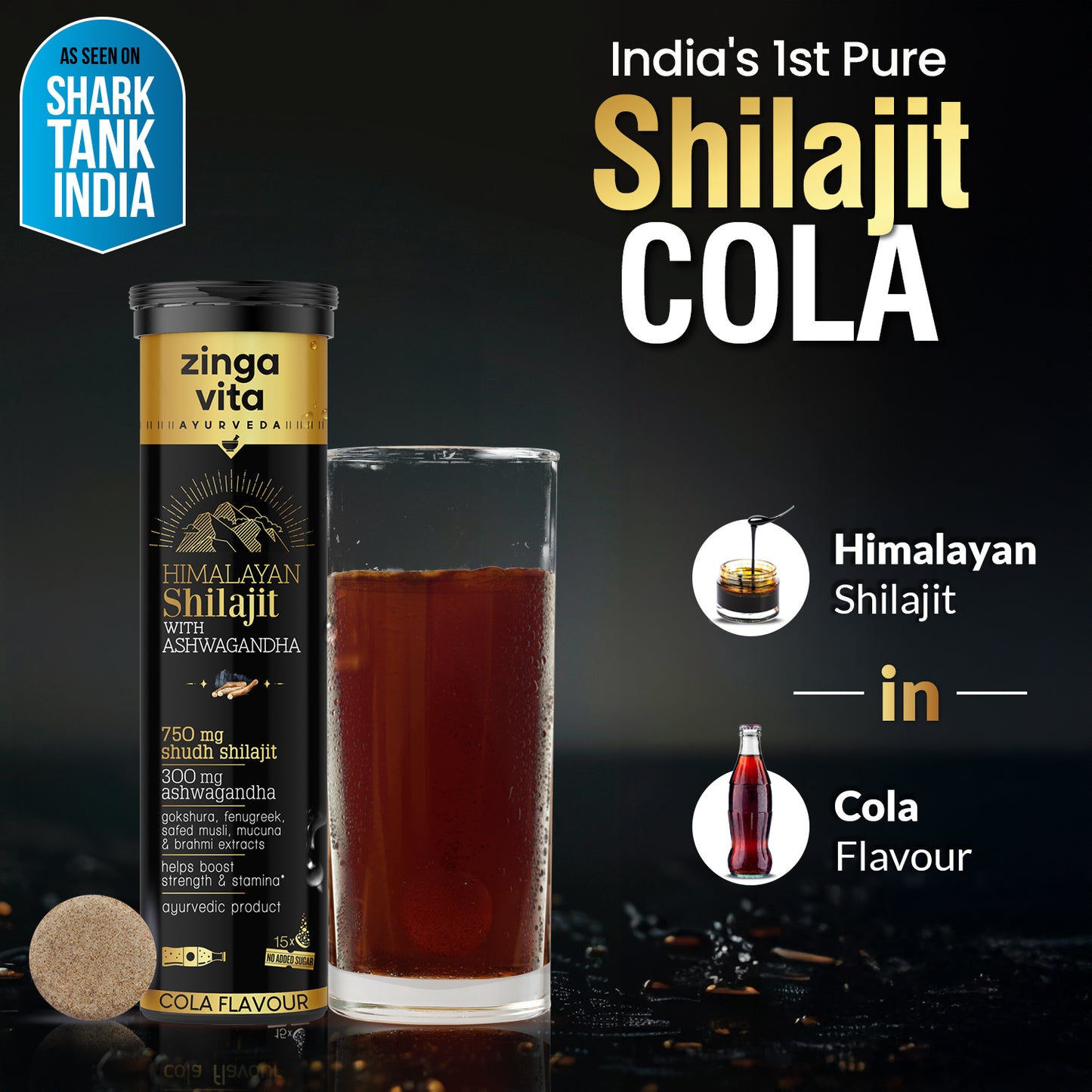 Pure Shilajit Effervescent with Ashwagandha