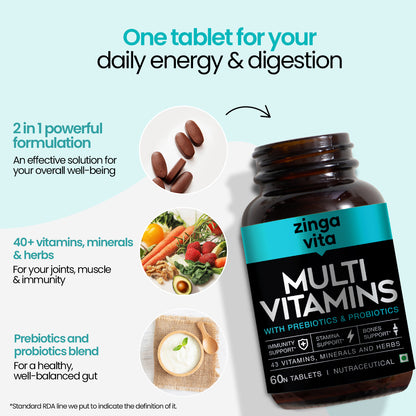 Multivitamins with Prebiotics & Probiotics