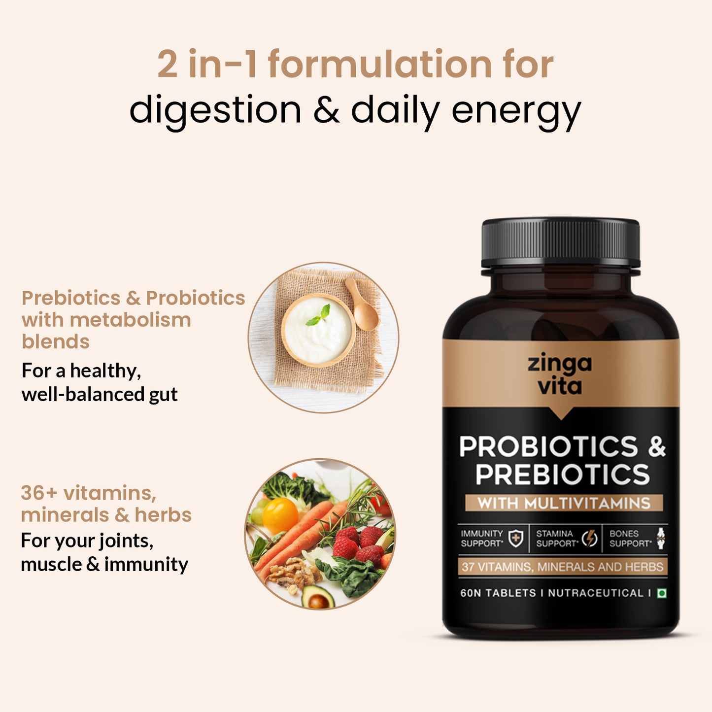 Multivitamins with Prebiotics & Probiotics