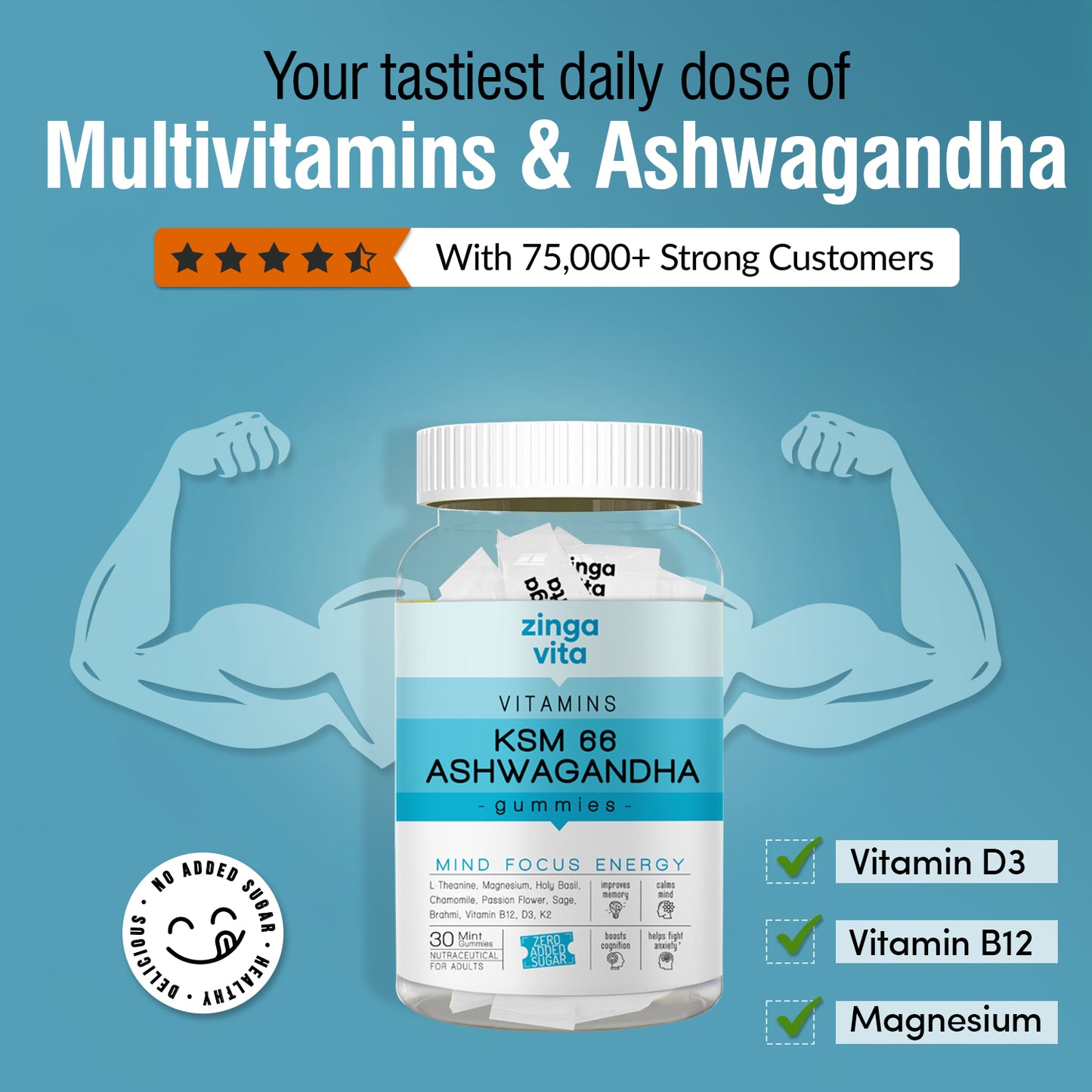 Vitamins+KSM 66 Ashwagandha Gummies