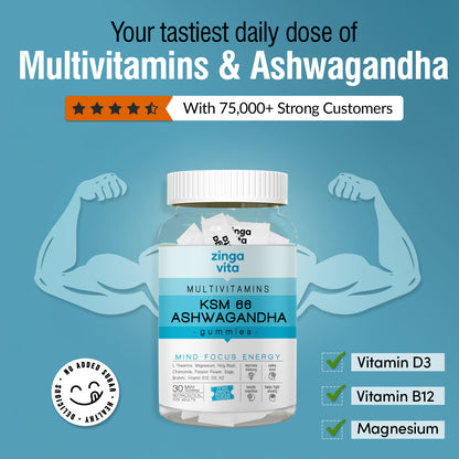 Vitamins+KSM 66 Ashwagandha Gummies