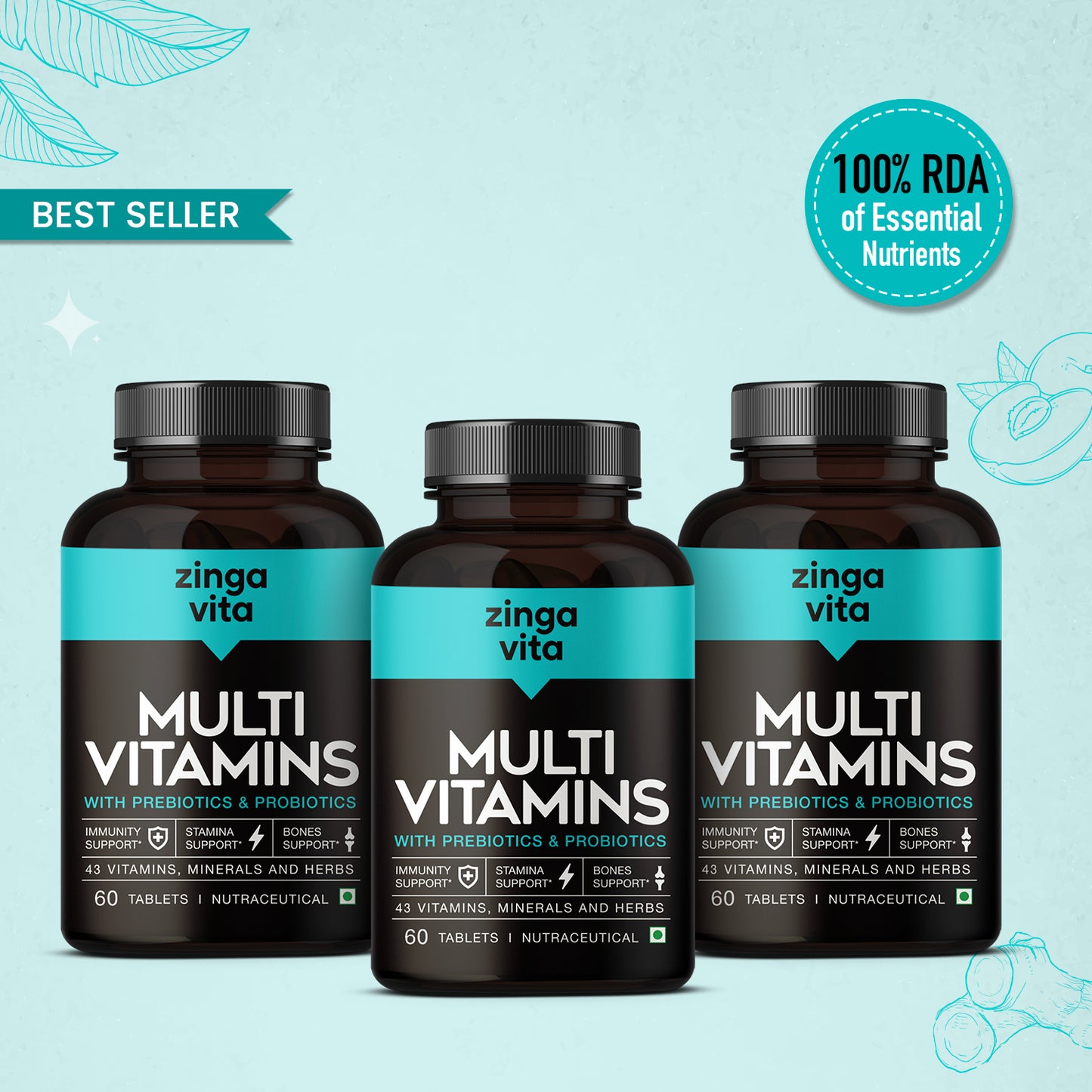 Multivitamins with Prebiotics & Probiotics